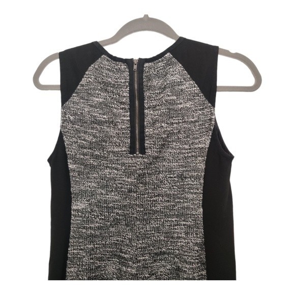 Eileen Fisher Color Block Neck Dress w/ Ponte & Tweedy Knitted Detail. Size XS - Picture 8 of 12